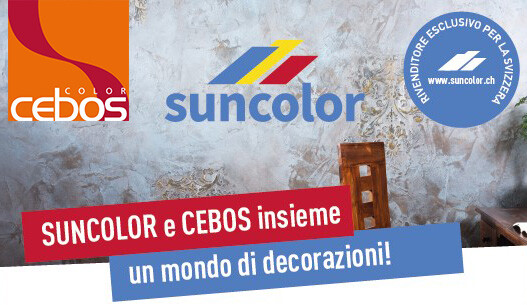 SUNCOLOR e CEBOS insieme un mondo di decorazioni!